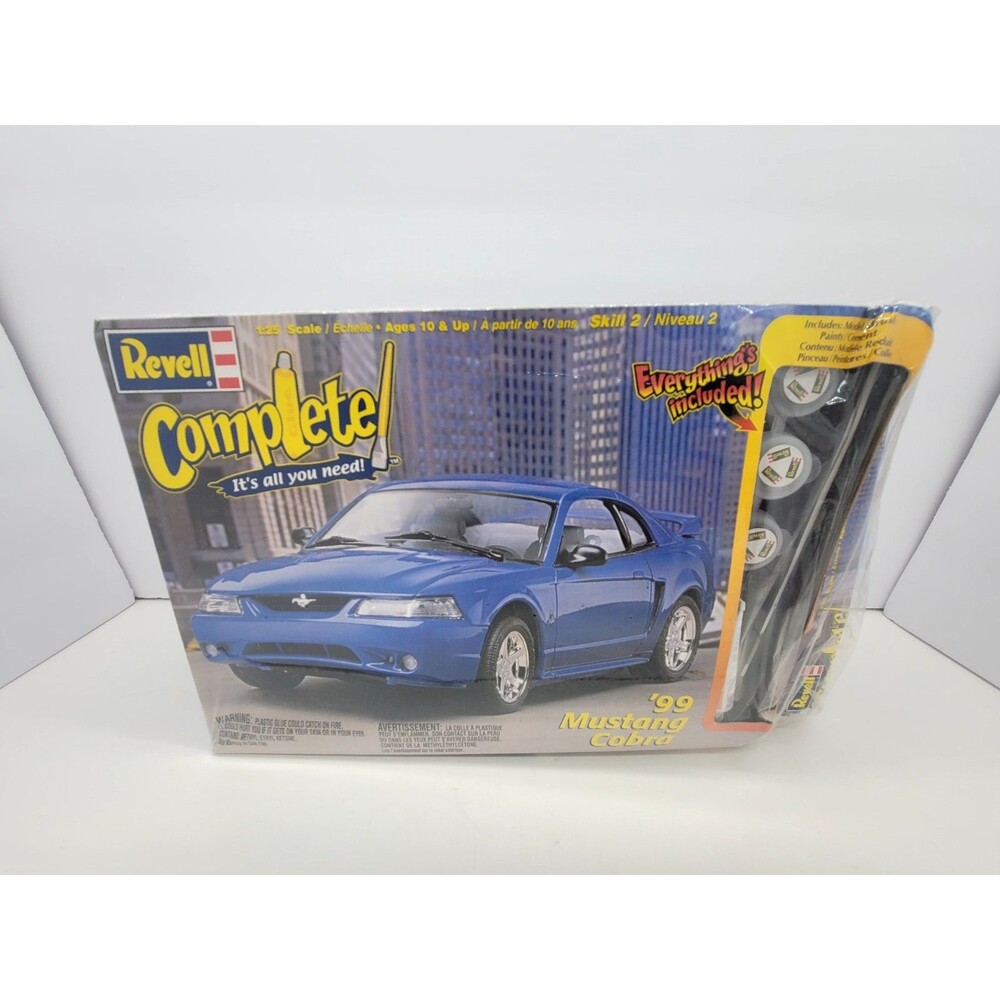 Vintage Revell 99 1999 Mustang Cobra Complete Sealed Model Car Kit Paint Glue